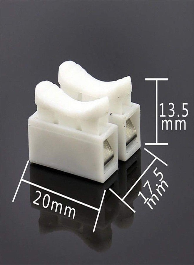 EVEN Push Quick Connector, Cable Connector 10A 220V 2 Pin Push Quick Wire Cable Connector (White) (25 Pieces) - Image 3