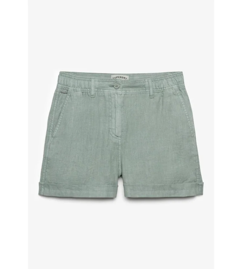 سوبر دراي Mid Rise Linen Shorts