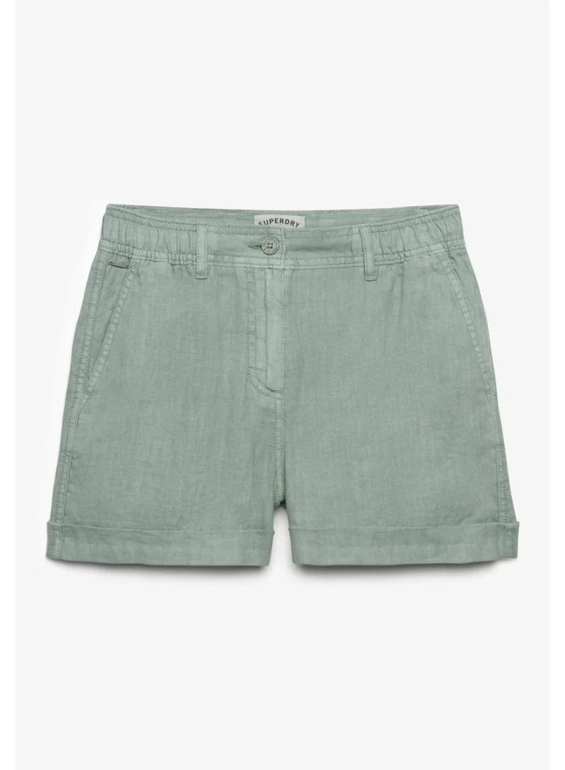 سوبر دراي Mid Rise Linen Shorts