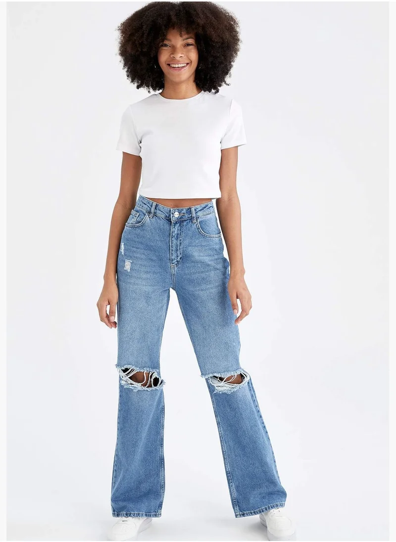 DeFacto Distressed Culotte Jeans