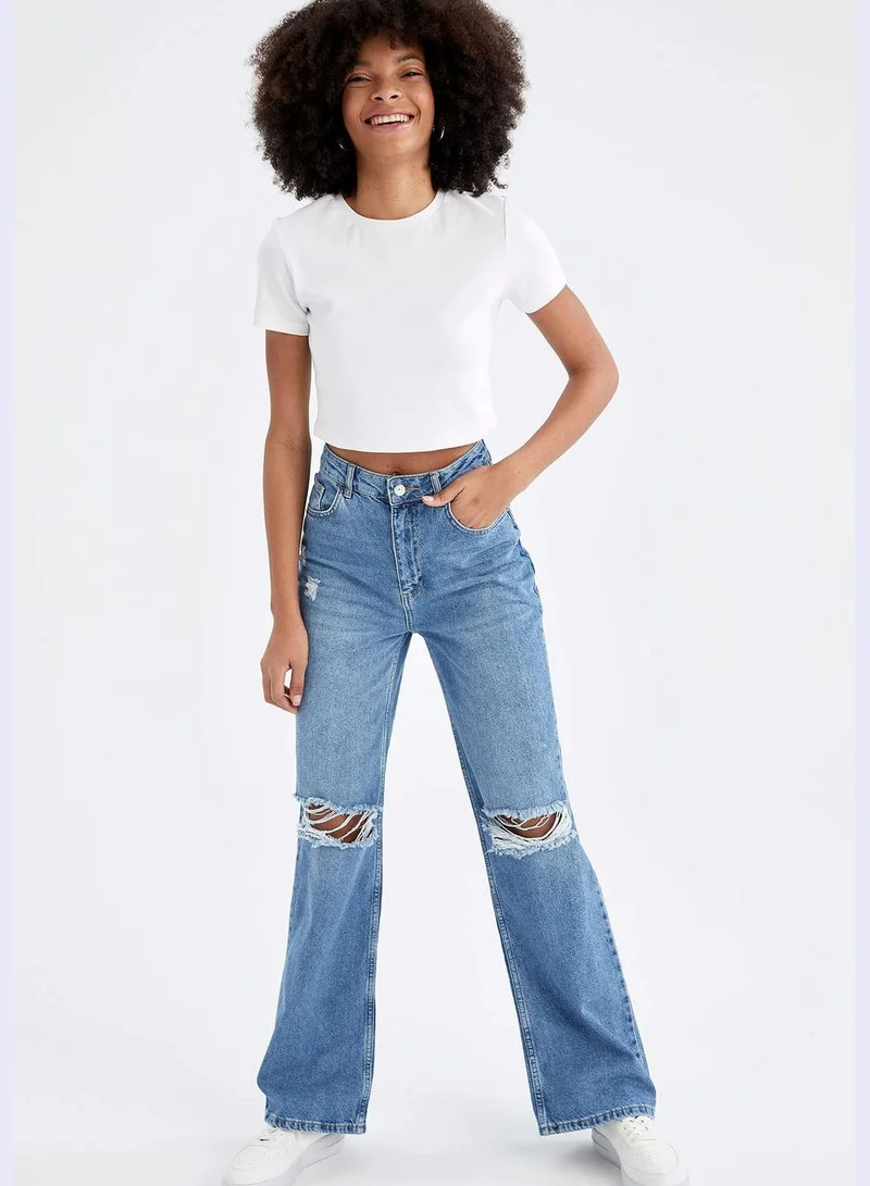 DeFacto Distressed Culotte Jeans