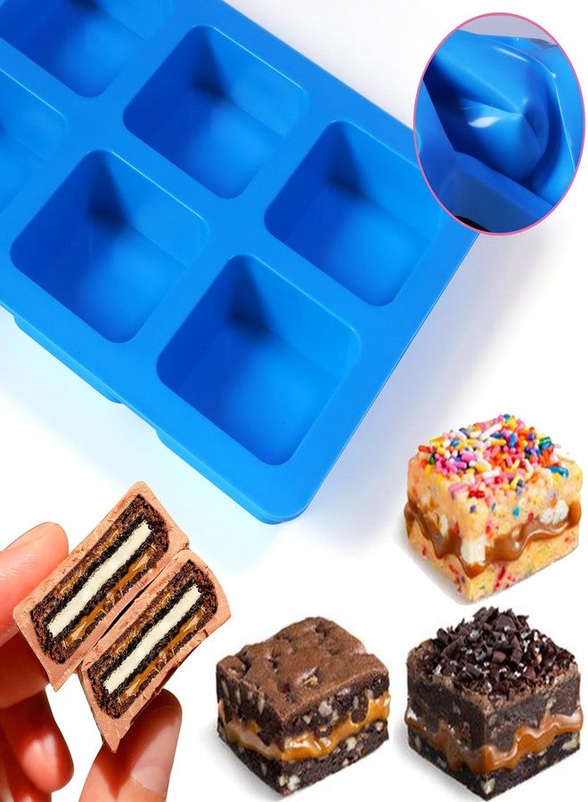 Sidosir 3Pcs Chocolate Covered Cookie S'mores Molds, 6-Cavity Square Molds Silicone for Smores, Non-Stick Silicone Baking Mold for Graham, Chocolate, Graham Crackers, Candy - Image 4