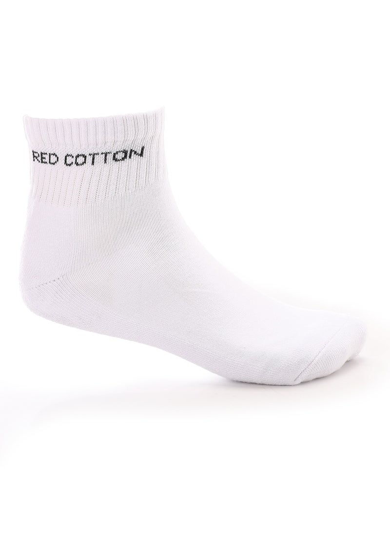 REDCOTTON Red Cotton-pack of 3 pieces Men's Comfortable Mid Calf Socks-(black&navy&white)  - Image 1