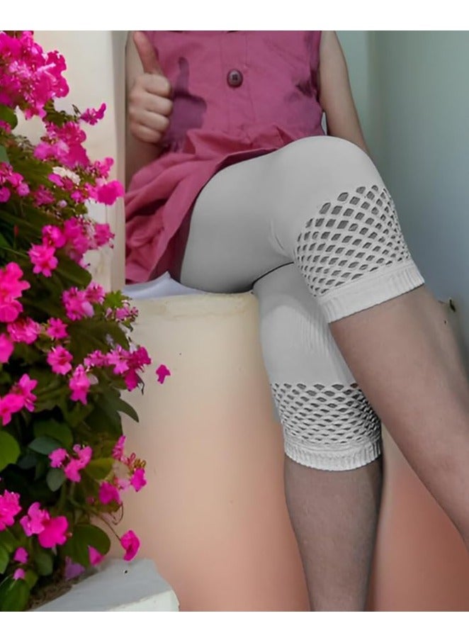 لانا سروال ضيق فوق الركبة للفتيات من قماش ليكرا | اللون سكري حماية وراحة أثناء الأنشطة اليومية بإطلالة  تحت الفساتين والتنانير مقاس 2 - Image 2