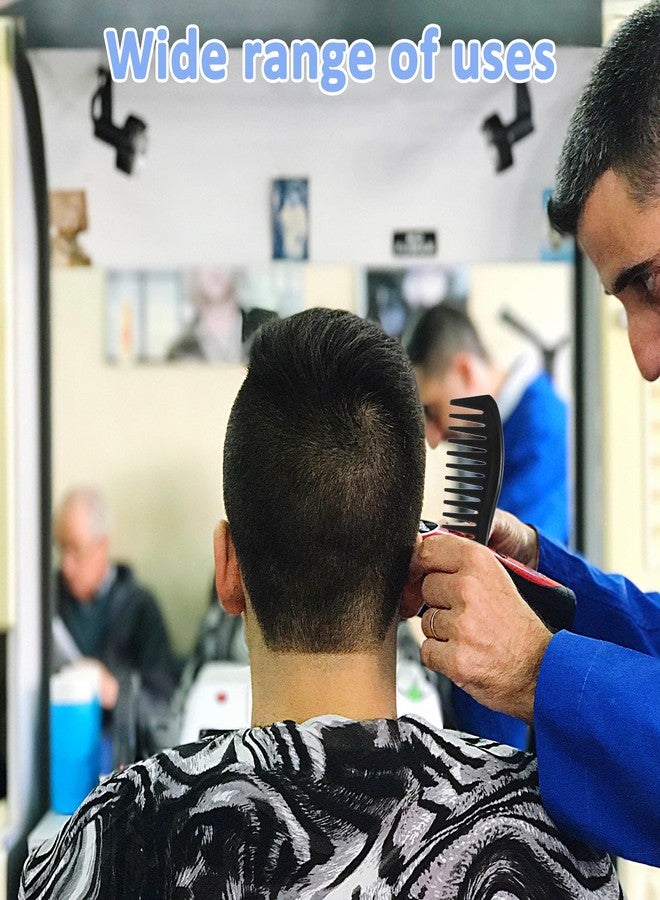 مجموعة من 4 أمشاط للأولاد، أمشاط بلاستيكية 2 في 1 بأسنان عريضة ودقيقة للأطفال، مشط شعر للأولاد والرجال والنساء لجميع أنواع الشعر، اللحية والشارب، أسود وأزرق - Image 5
