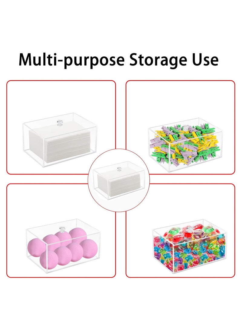 TPGP Acrylic Dryer Sheet Holder, Clear Dryer Sheets Dispenser Container Box with Lid for Laundry Room - Image 4