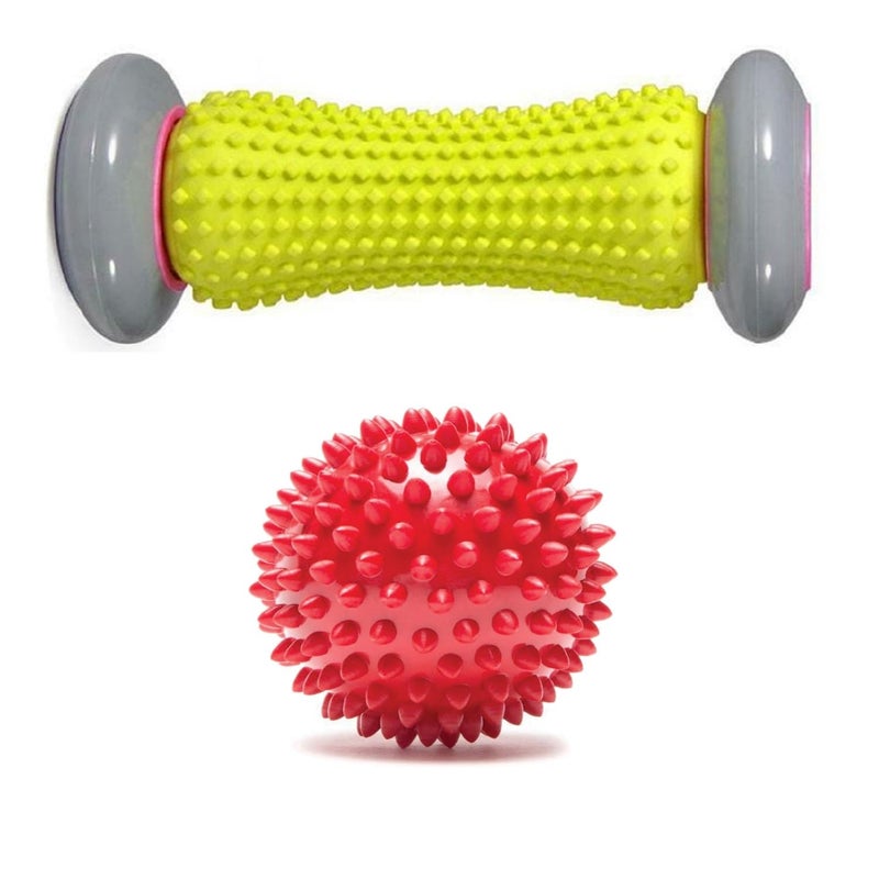 Bodylastics Foot Massage Roller & Spike Massage Ball for Plantar Fasciitis Pain Relief Ergonomic Designed for Reflexology Deep Tissue Muscle Revovery for Total Body - Image 1