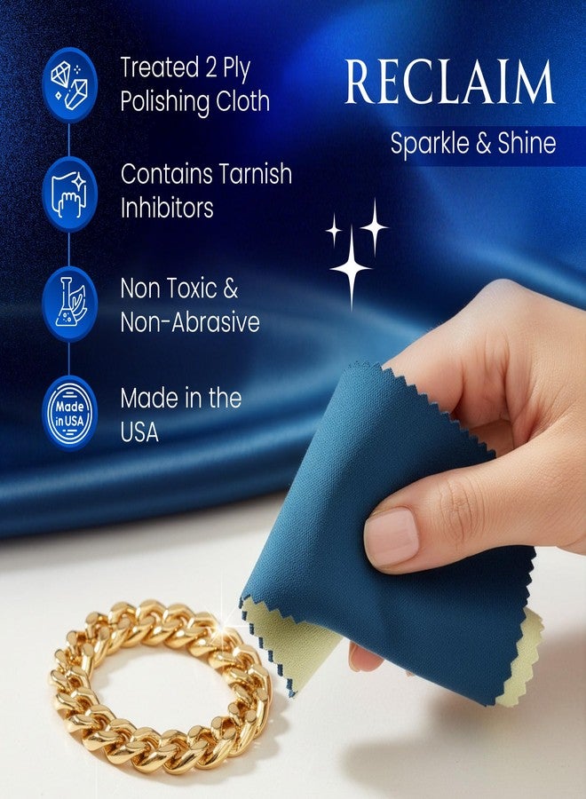 Blitz Jewelry Care Cloth Pre-Treated for polishing Gold Silver and Platinum Jewelry. Non Toxic and Environmentally Friendly - 2-Pack - Image 2