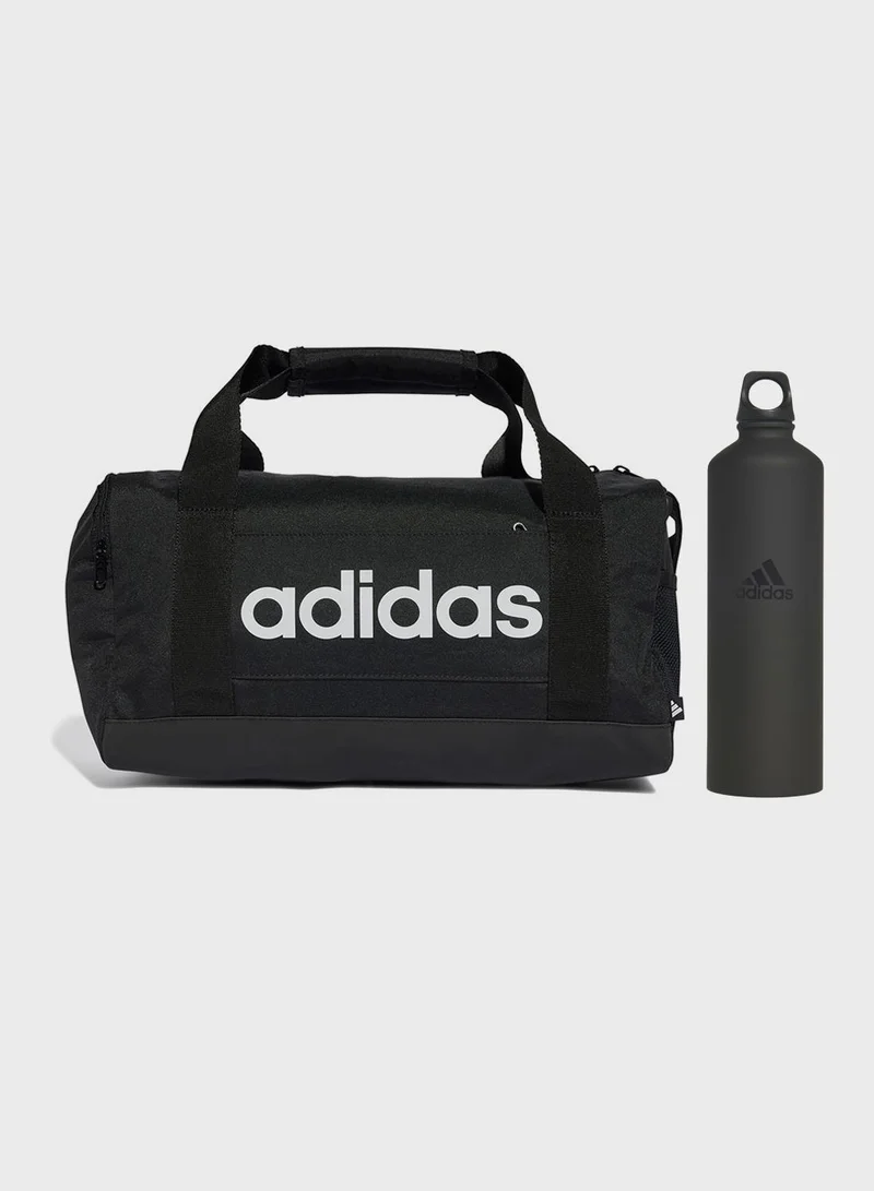 adidas linear extra small duffel bag with water bottle