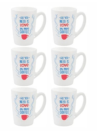 Luminarc Luminarc Opalware Large Coffee Mugs Set of 6 Pieces 320ml LM-N8731  - Image 4