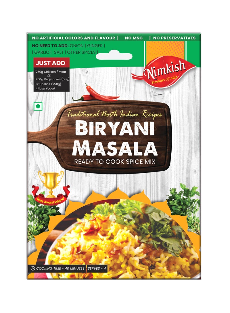 Nimkish Biryani Masala Spice Mix 60g (30G* EACH PACK OF 2 ) - Image 1