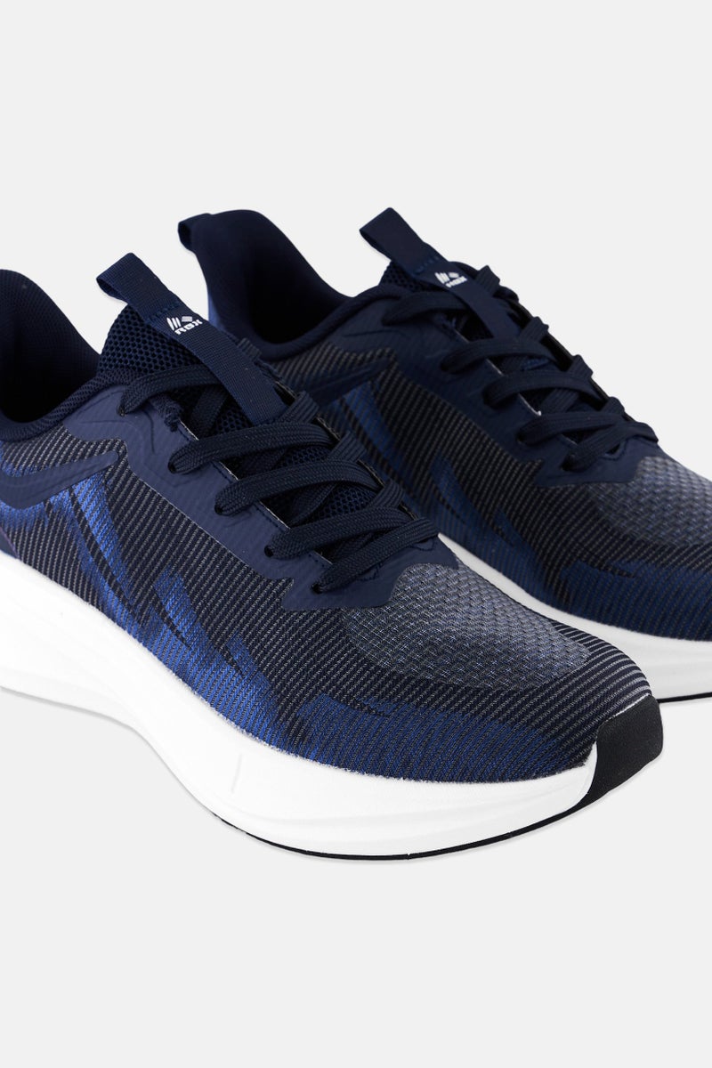 RBX Men Mesh Lace Up Running Shoes, Navy Blue - Image 3