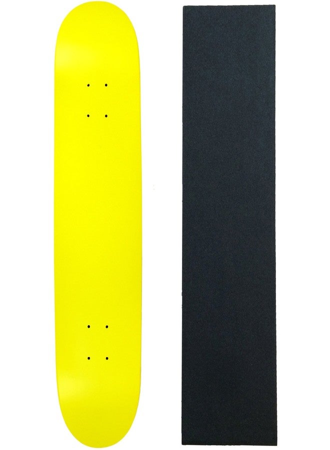 Moose Skateboard Deck Blank Neon Yellow 7.75" Black Grip