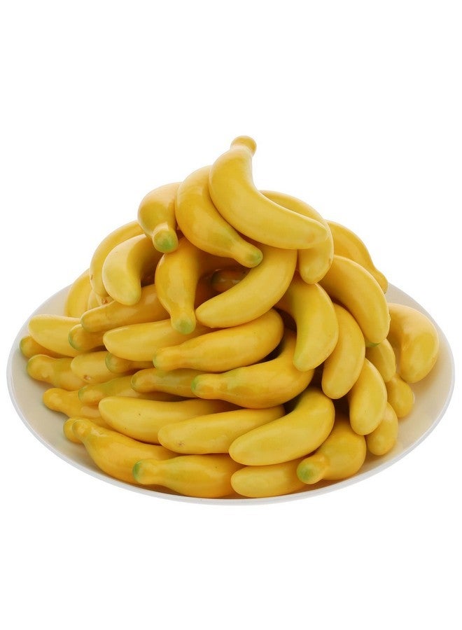 Gresorth Gresorth 40pcs Mini Artificial Yellow Banana Decoration Fake Fruit Home Party Christmas DIY Material - 3.5 cm  - Image 1