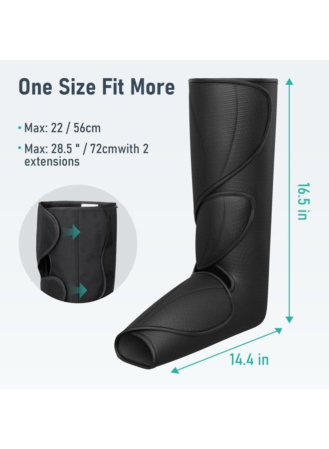 QUINEAR مدلك الساق والقدم مع حرارة وأربطة ضغط هوائي للتدليك لتحسين الدورة الدموية واسترخاء العضلات مع 3 أوضاع و3 مستويات شدة ووظيفتين للتسخين - Image 5