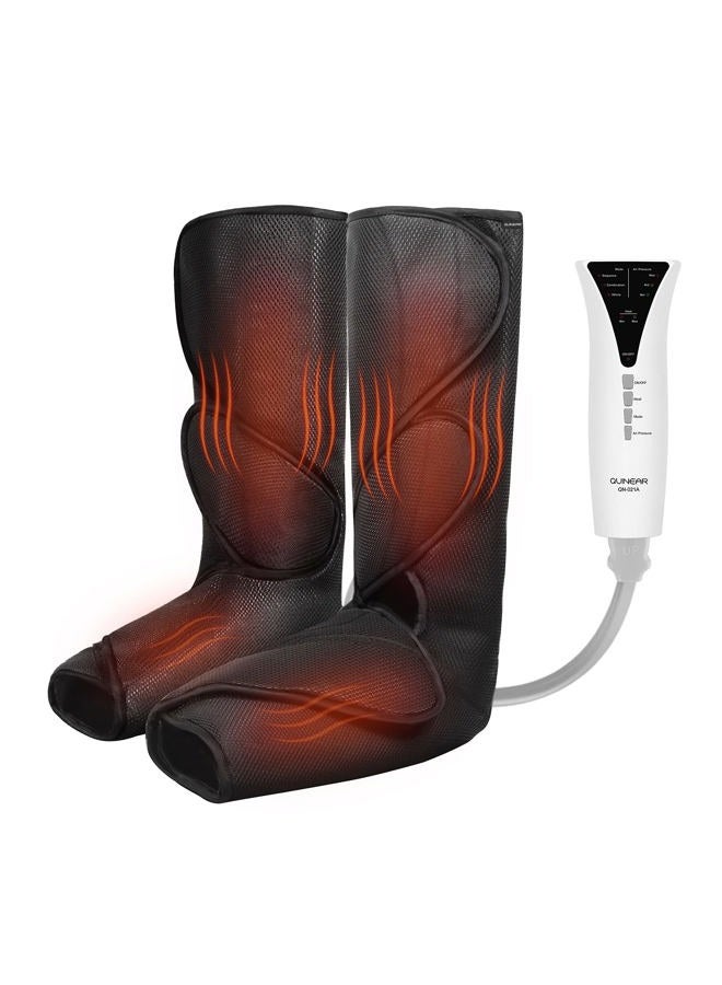 QUINEAR مدلك الساق والقدم مع حرارة وأربطة ضغط هوائي للتدليك لتحسين الدورة الدموية واسترخاء العضلات مع 3 أوضاع و3 مستويات شدة ووظيفتين للتسخين - Image 1