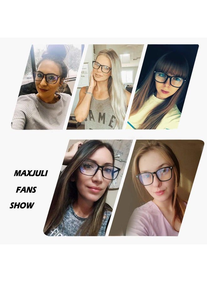 MAXJULI Blue Light Blocking Glasses,Computer Reading/Gaming/TV/Phones Glasses for Women Men(Leopard)  - Image 5