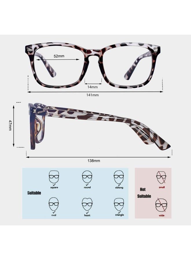 MAXJULI Blue Light Blocking Glasses,Computer Reading/Gaming/TV/Phones Glasses for Women Men(Leopard)  - Image 3