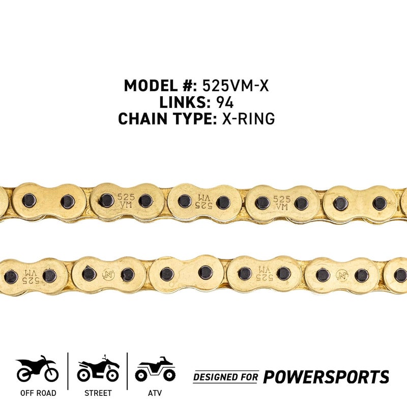 NICHE Gold 525 X-Ring Chain 94 Links with Connecting Master Link - Image 2