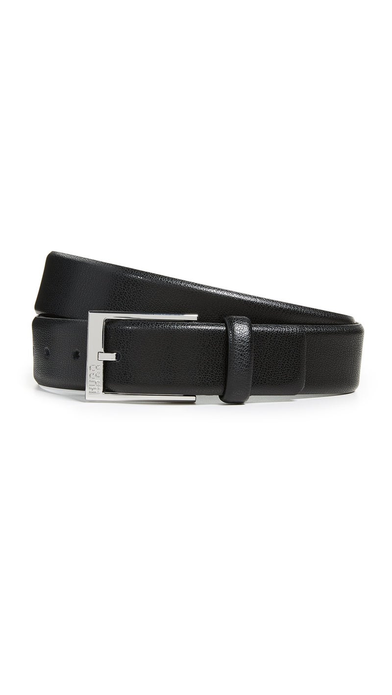 BOSS mens Gellot Grainy Leather Belt, Black, 34 US - Image 1