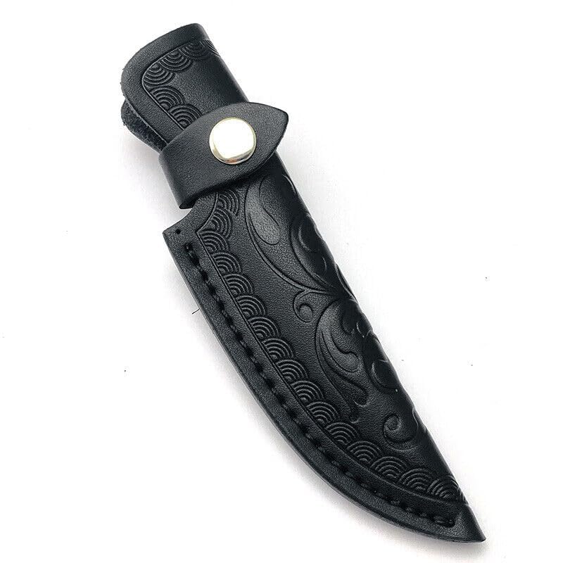 UCCKEYI Leather Sheath Fixed Blade Straight Knife Leather Sheath Scabbard Pouch Brown/Black (Brown) - Image 4