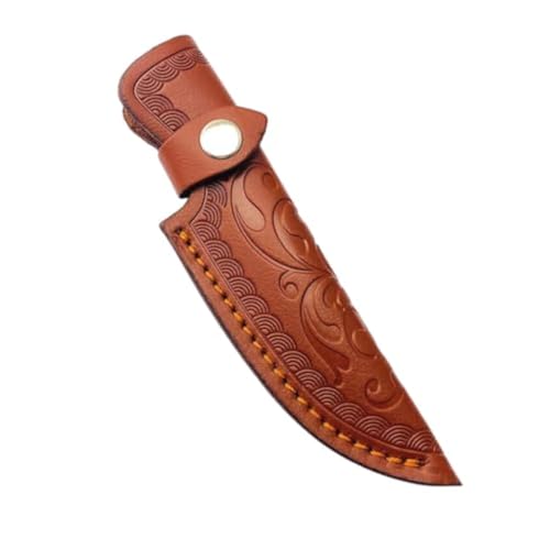 UCCKEYI Leather Sheath Fixed Blade Straight Knife Leather Sheath Scabbard Pouch Brown/Black (Brown) - Image 1