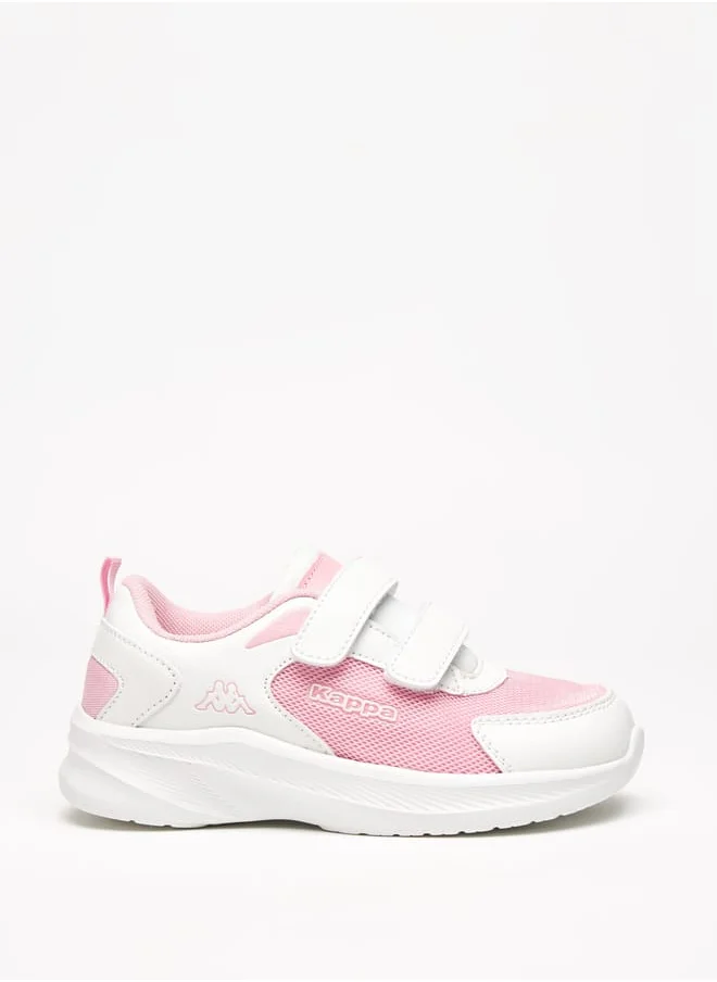 Kappa Girls' Textured Sneakers with Hook and Loop Closure