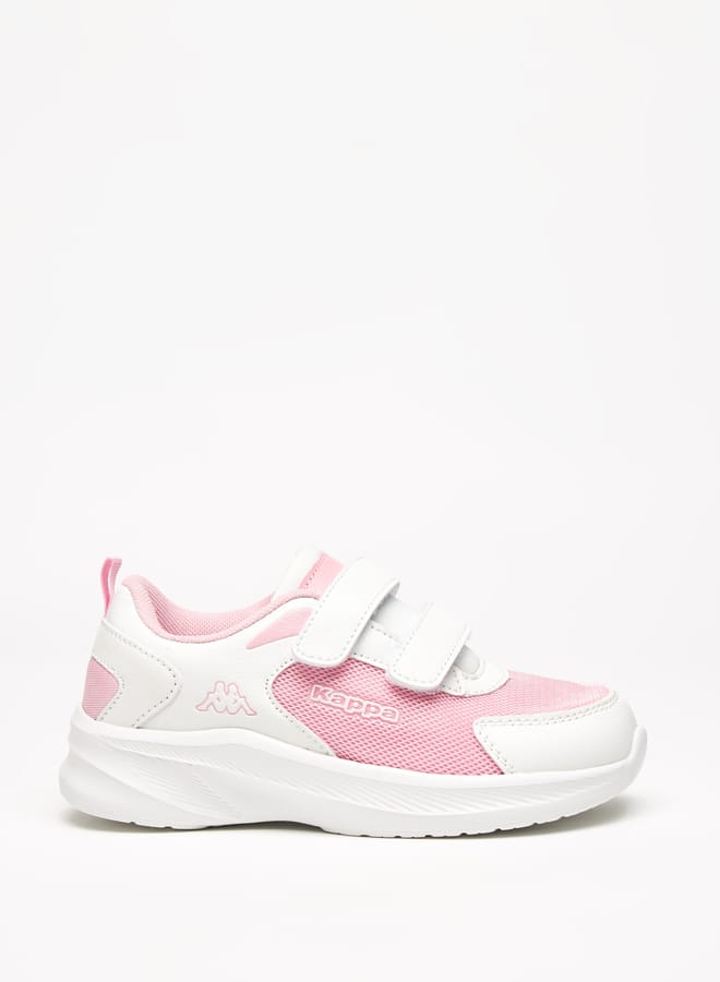 Kappa Girls' Textured Sneakers with Hook and Loop Closure  - Image 1