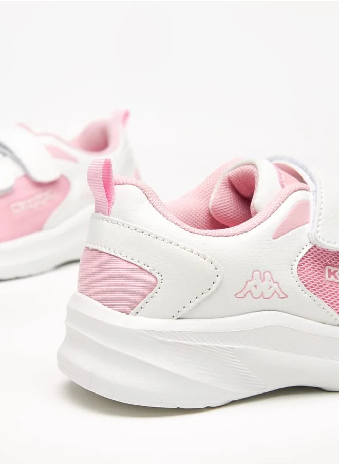 Kappa Girls' Textured Sneakers with Hook and Loop Closure