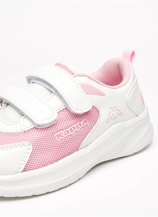 Kappa Girls' Textured Sneakers with Hook and Loop Closure