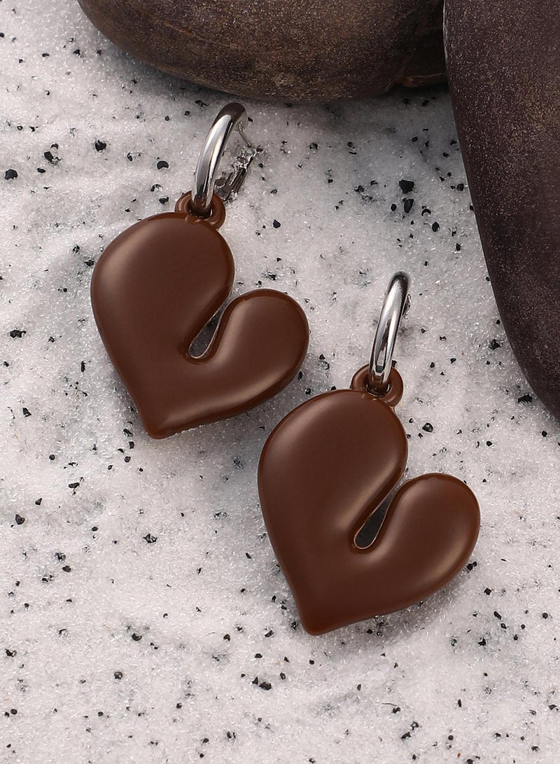 سوهي Women's The Fluid-Coeur Hoop Earrings  - Image 1