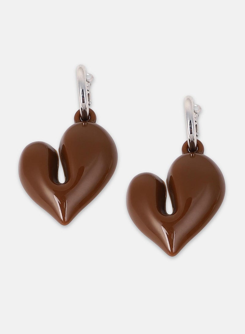 سوهي Women's The Fluid-Coeur Hoop Earrings  - Image 4