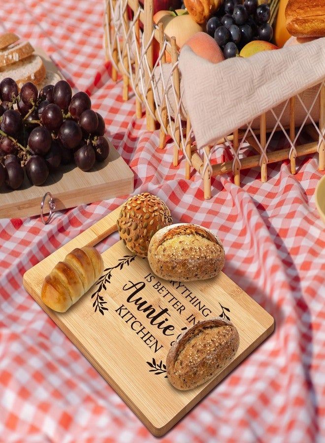 FONDCANYON Auntie Gifts, Gifts For Auntie, Everything Is Better In Auntie's Kitchen Aunt Gift Bamboo Cutting Board Kitchen Decor, Auntie Gifts For Auntie Aunt Birthday Christmas From Nephew Niece - Image 3