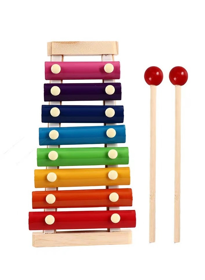 8 Musical Sound Instrument Wooden Baby Puzzle Instrument Toys Sounding Educational Toy For Kids 30x25x20cm - Image 1