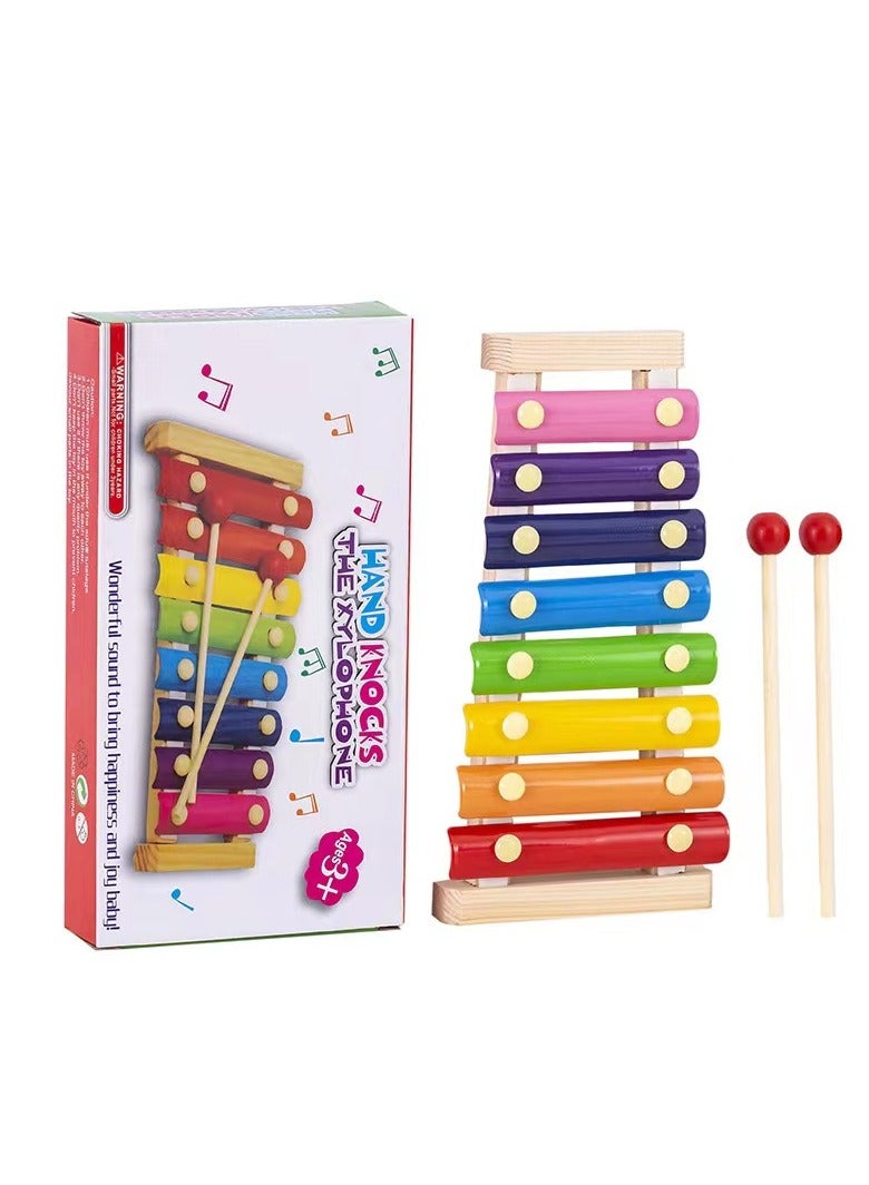 8 Musical Sound Instrument Wooden Baby Puzzle Instrument Toys Sounding Educational Toy For Kids 30x25x20cm - Image 2