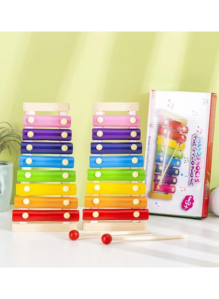 8 Musical Sound Instrument Wooden Baby Puzzle Instrument Toys Sounding Educational Toy For Kids 30x25x20cm - Image 3