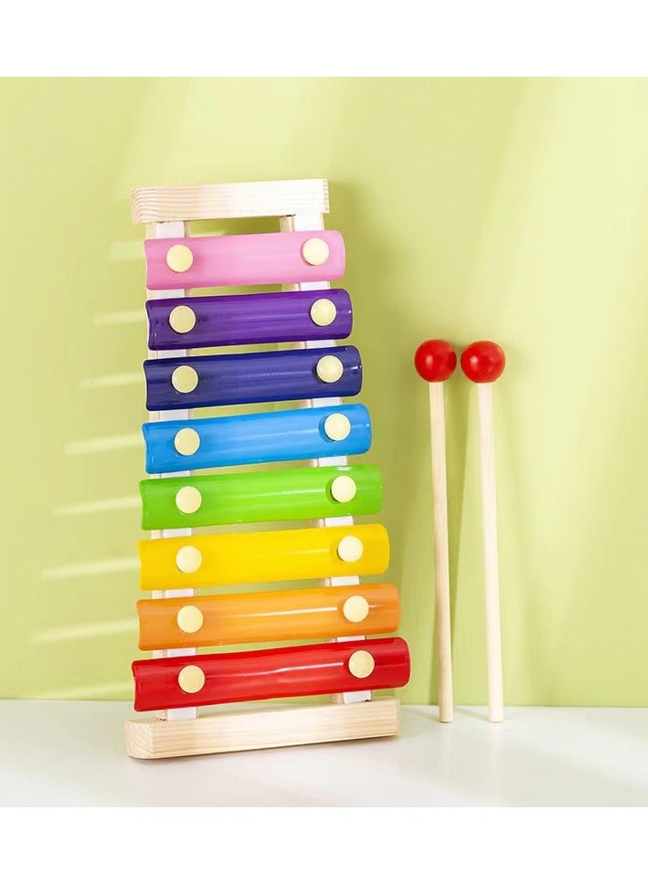 8 Musical Sound Instrument Wooden Baby Puzzle Instrument Toys Sounding Educational Toy For Kids 30x25x20cm - Image 4