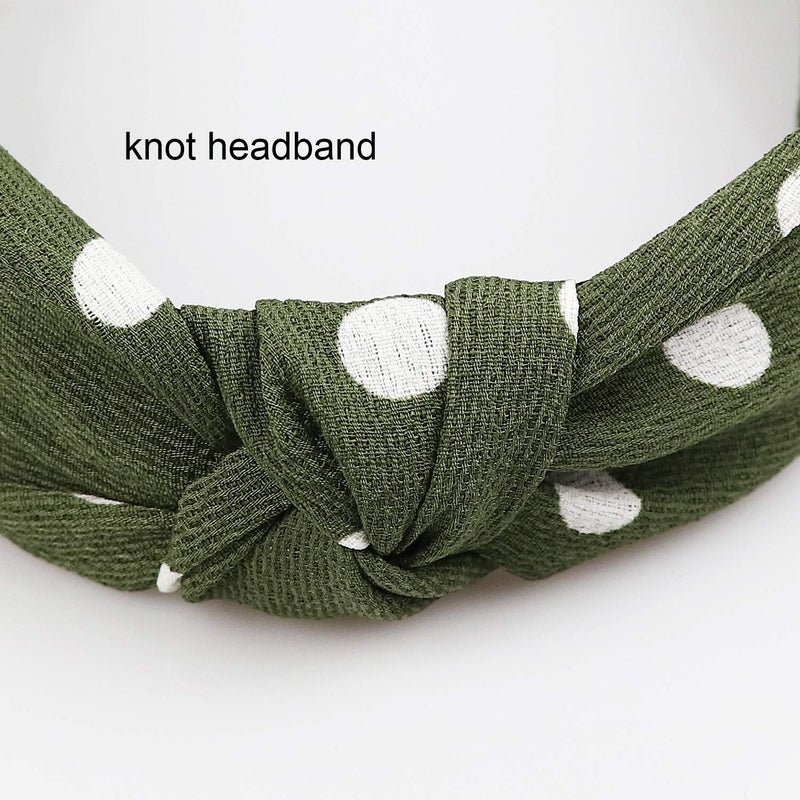 DRESHOW 8 Pack Boho Vintage Headbands for Women Girls Knotted Headwraps Fashion Hair Hoops Elastic Hair Accessories - Image 2