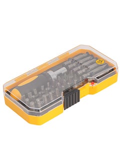 Epsilon Epsilon 34 Pieces Ratchet Set- EPSRS1573/ Versatile and Highly Durable, Includes 27 25mm, 6 50 mm, Philips, Pozidriv , Hex, Torx Bits, and Screwdriver/ Perfect for a Wide Range of Applications/ Black and Yellow  - Image 3