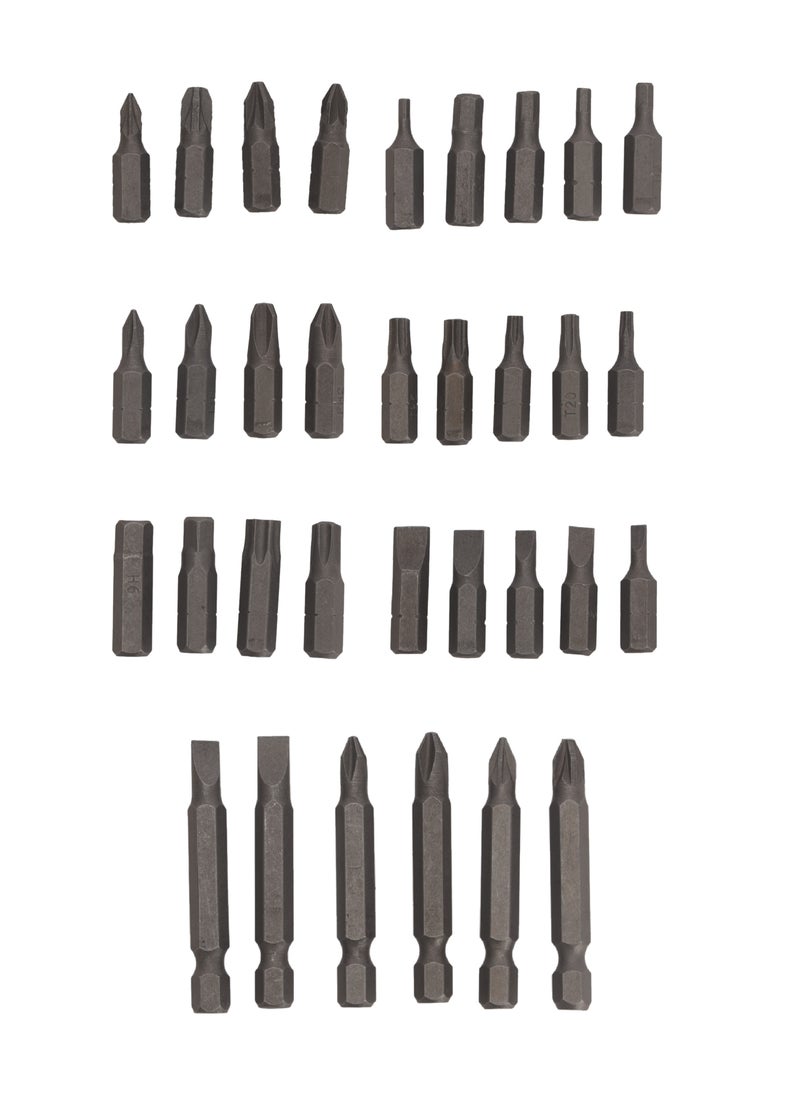 Epsilon - Epsilon 34 Pieces Ratchet Set- EPSRS1573/ Versatile and Highly Durable, Includes 27 25mm, 6 50 mm, Philips, Pozidriv , Hex, Torx Bits, and Screwdriver/ Perfect for a Wide Range of Applications/ Black and Yellow - Image 1