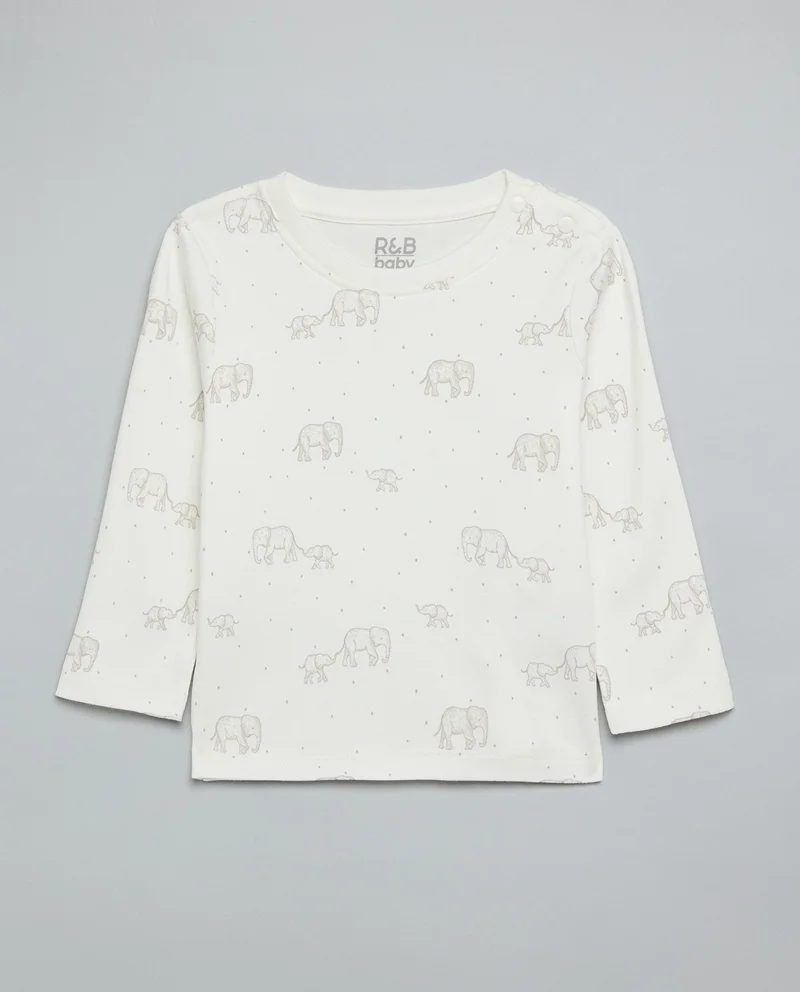أر أند بي Printed T-Shirt and Pants Set