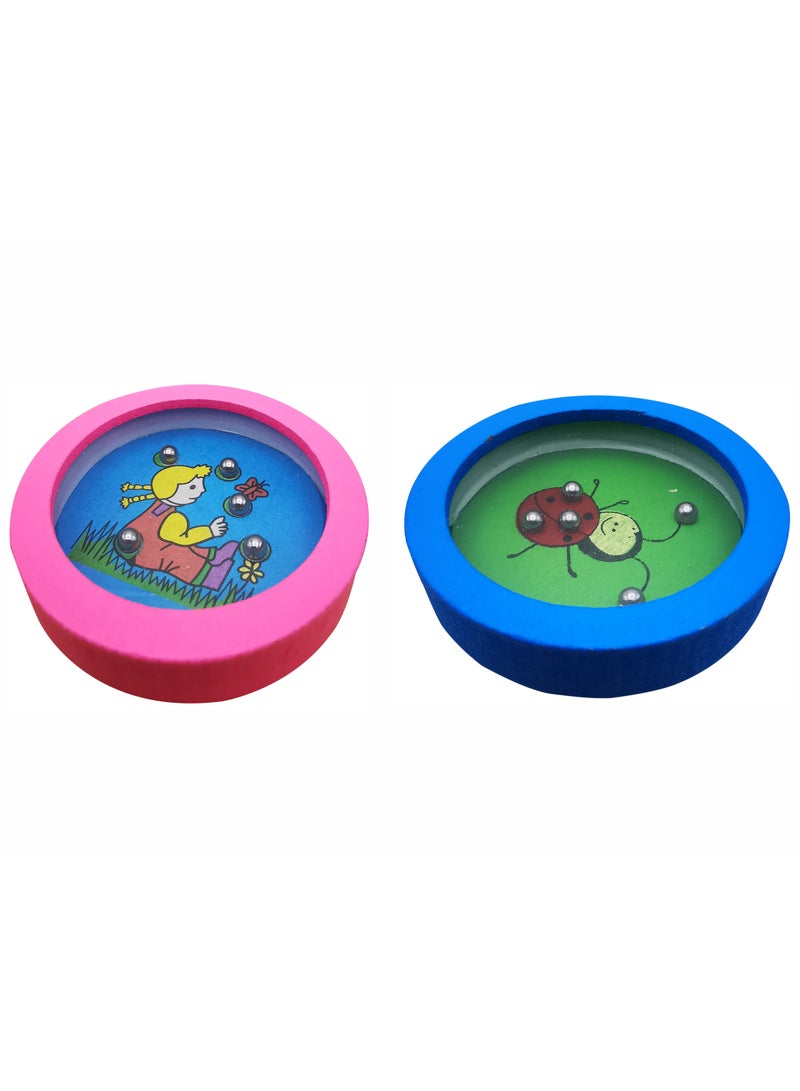 Cartoon Wooden Maze Ball Toys Handheld Maze Games for Kids Party Favors Party Games (2 pcs set)) - Image 3