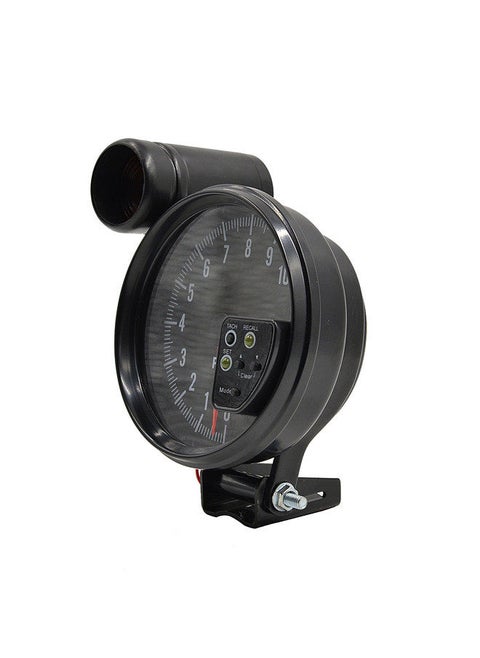 5 Inch Tachometer Gauge Black 7 Colors Backlight with Shift Light Peak Sound LED Flash When RPM Warning