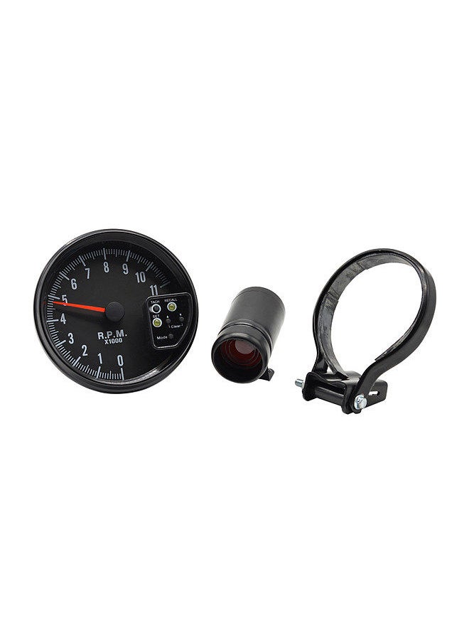 Generic - 5 Inch Tachometer Gauge Black 7 Colors Backlight with Shift Light Peak Sound LED Flash When RPM Warning - Image 1