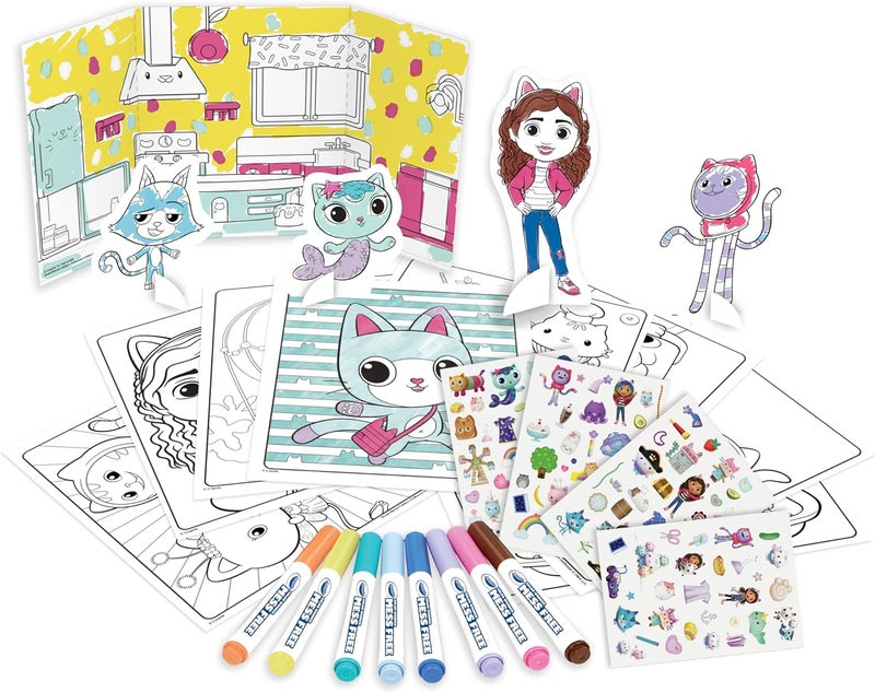 CRAYOLA - Color Wonder, Gabby's Dollhouse Stain Free Gift Set, Rich Content with Markers, Coloring Pages, Stickers and More, Ages 3 - Image 4