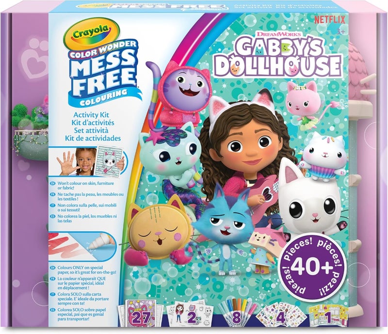 CRAYOLA - Color Wonder, Gabby's Dollhouse Stain Free Gift Set, Rich Content with Markers, Coloring Pages, Stickers and More, Ages 3 - Image 1