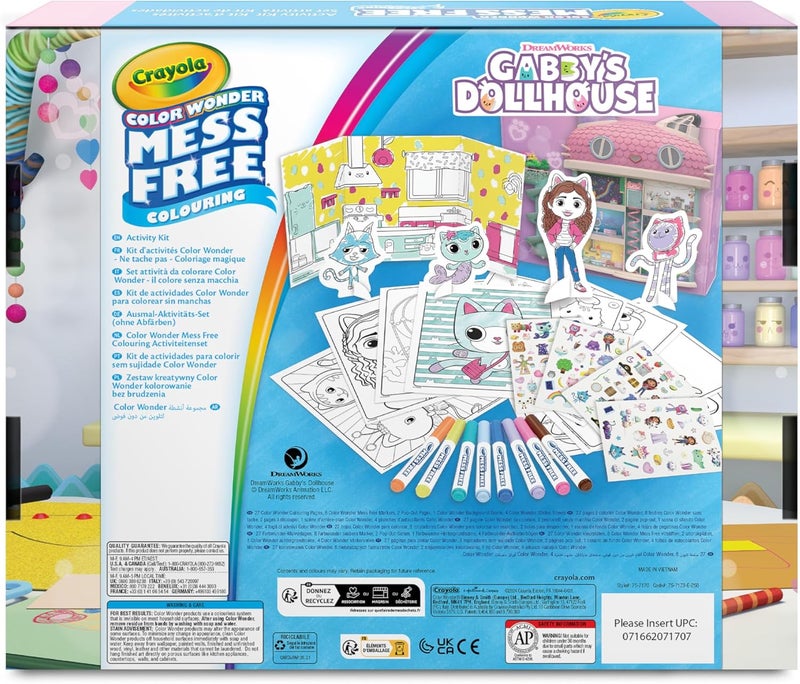 CRAYOLA - Color Wonder, Gabby's Dollhouse Stain Free Gift Set, Rich Content with Markers, Coloring Pages, Stickers and More, Ages 3 - Image 2