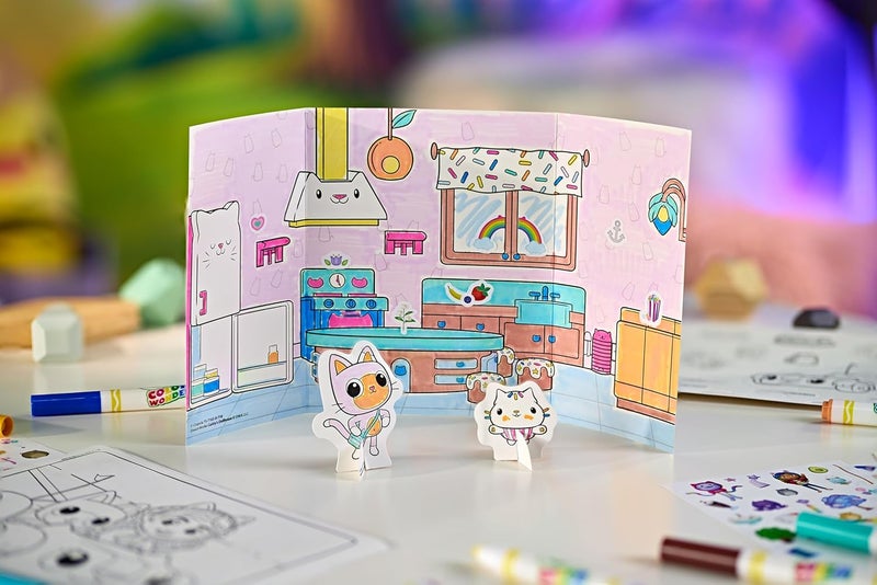 CRAYOLA - Color Wonder, Gabby's Dollhouse Stain Free Gift Set, Rich Content with Markers, Coloring Pages, Stickers and More, Ages 3 - Image 5
