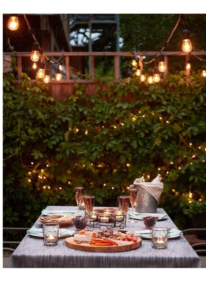 Generic Outdoor String Lights with Edison LED Bulbs – Waterproof Patio Garden Decorative Hanging Lights for Party, Wedding, Balcony, Backyard, Café, Bistro & Home Ambiance Lighting - Image 3