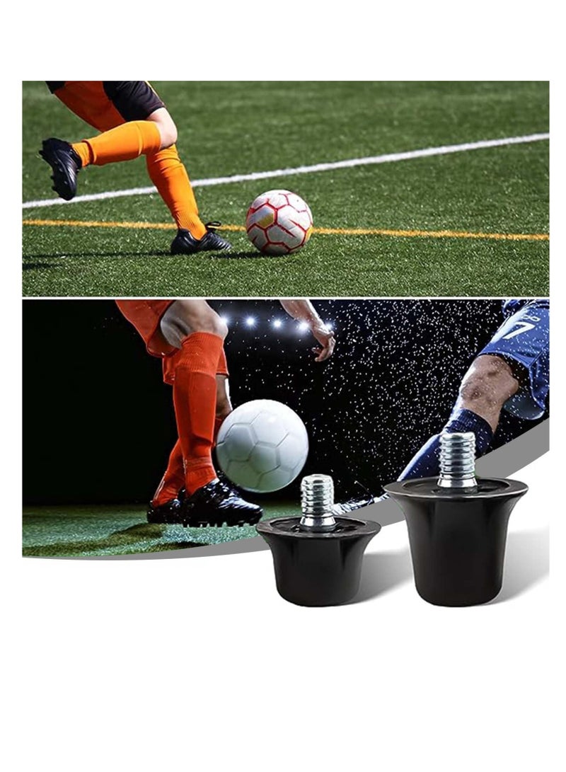 Excefore مسامير كرة القدم، 12 قطعة من مسامير كرة القدم المعدنية، مسامير كرة القدم البلاستيكية الآمنة البديلة، مسامير بلاستيكية لأحذية كرة القدم، للبالغين والرجال والأولاد والأطفال والبنات (8 قطع 13 مم + 4 قطع 16 مم) أسود - Image 5